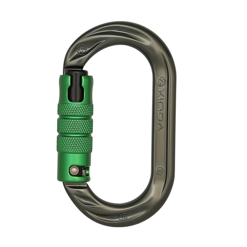 Xinda Hua Series O-Shaped Screw-Lock Auto Carabiner for Outdoor High-Altitude Climbing and Mountaineering Safety Gear
