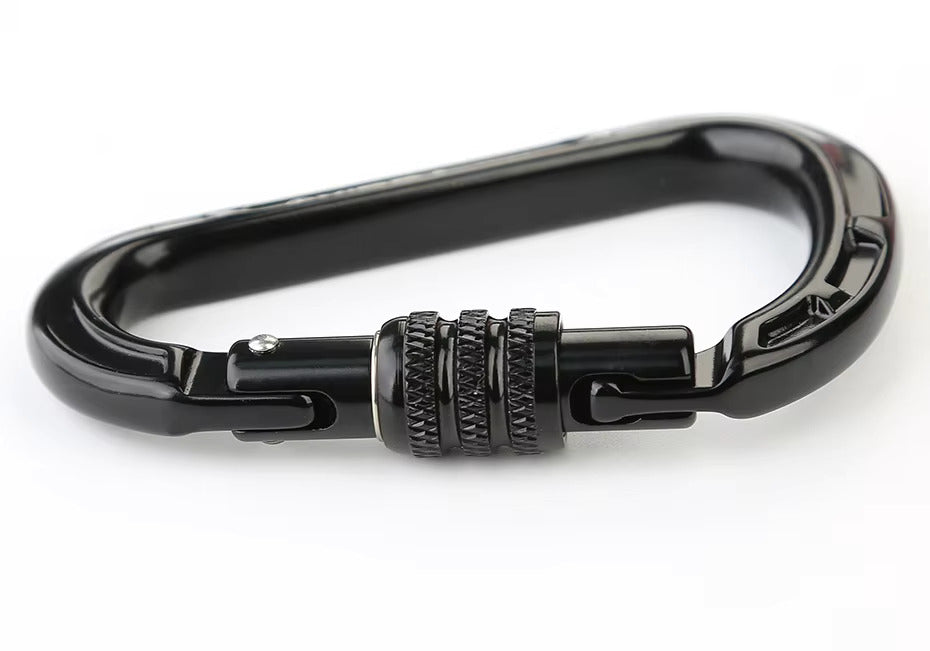 XINDA D-shaped screw gate carabiners CE certified 25kN for rock climbing 7075 aluminum