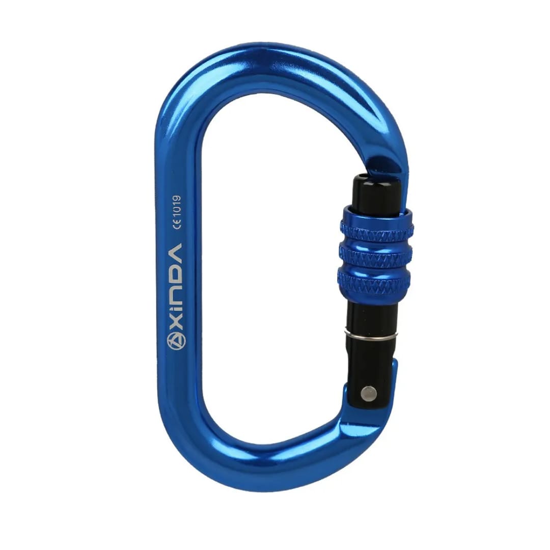 XINDA O-Shaped Main Carabiner – Auto-Locking Climbing Hook for Outdoor Mountaineering, Safety, and Heavy-Duty Gear