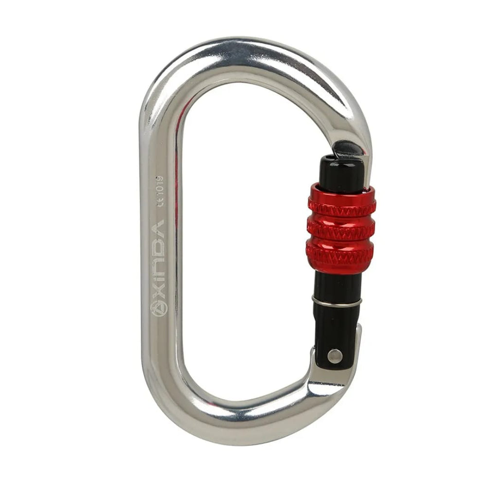 XINDA O-Shaped Main Carabiner – Auto-Locking Climbing Hook for Outdoor Mountaineering, Safety, and Heavy-Duty Gear