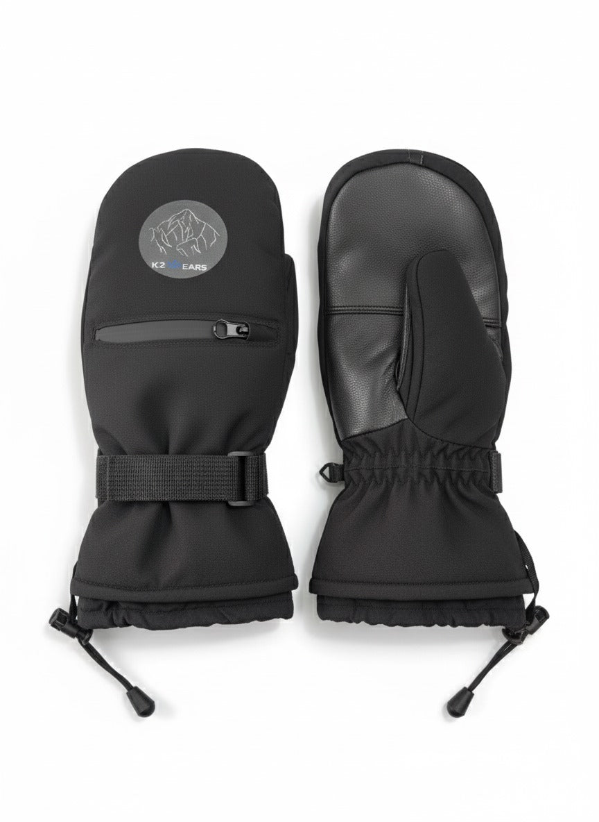 K2Wears SummitPro Mittens Waterproof Thermal Leather Grip Gloves