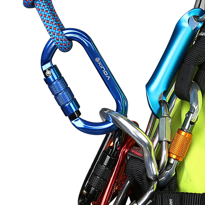XINDA O-Shaped Main Carabiner – Auto-Locking Climbing Hook for Outdoor Mountaineering, Safety, and Heavy-Duty Gear