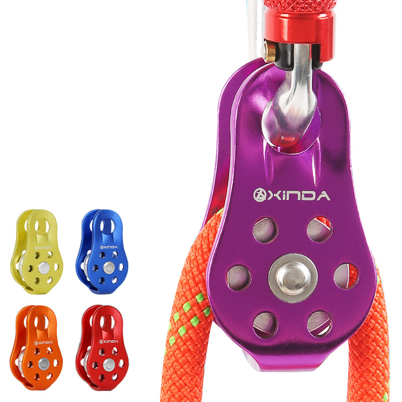 XINDA Outdoor Fixed Single Pulley — High-Altitude Zipline, Rock Climbing, Cable Crossing, and Rigging Equipment