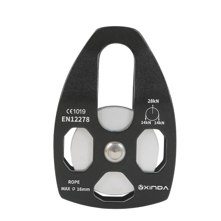 XINDA Outdoor Mountaineering & Rock Climbing Large Single Pulley – Efficient Zipline Pulley for Ropeway Crossing, High-Altitude Hoisting, and Transport