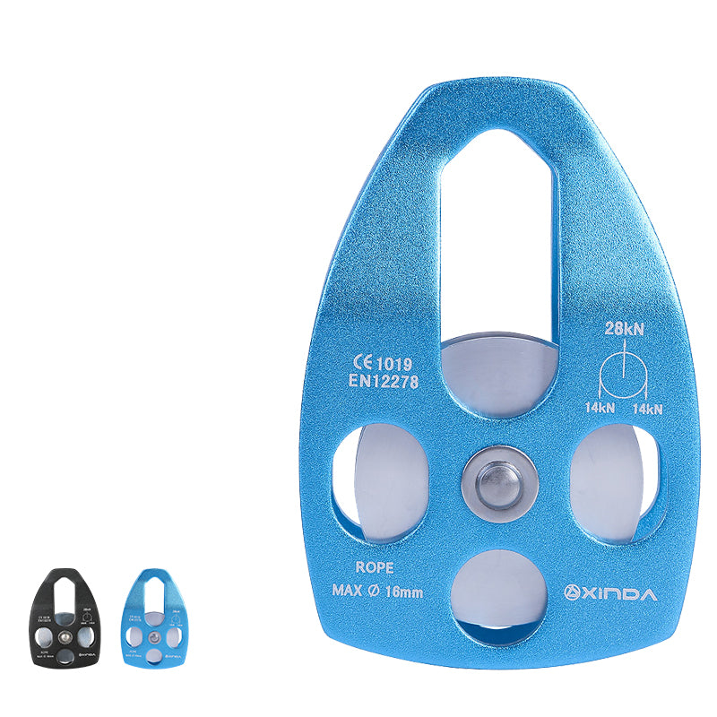 XINDA Outdoor Mountaineering & Rock Climbing Large Single Pulley – Efficient Zipline Pulley for Ropeway Crossing, High-Altitude Hoisting, and Transport