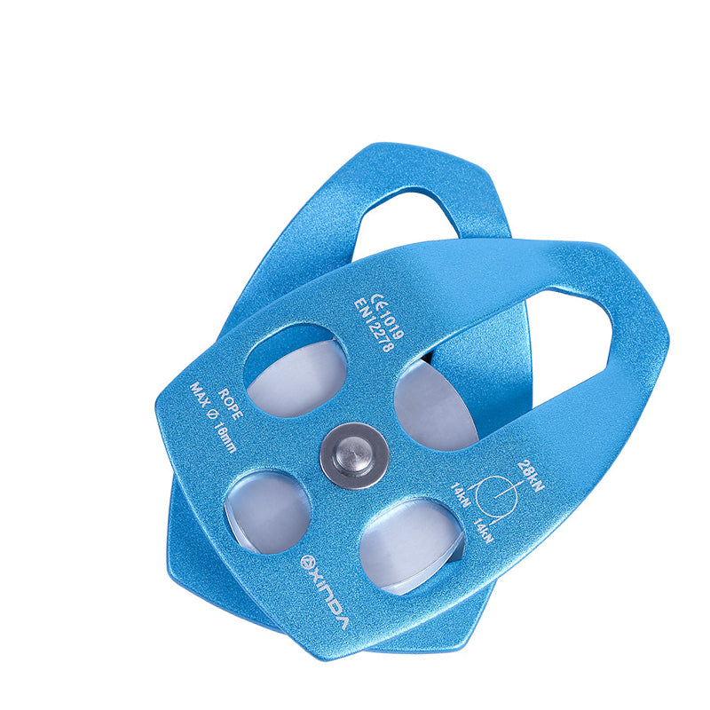 XINDA Outdoor Mountaineering & Rock Climbing Large Single Pulley – Efficient Zipline Pulley for Ropeway Crossing, High-Altitude Hoisting, and Transport