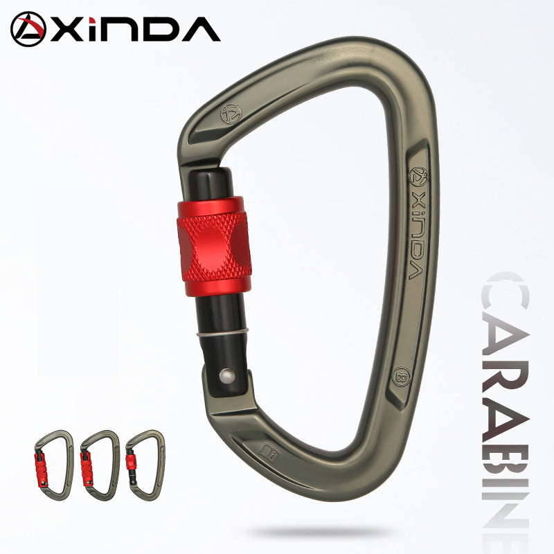 Xinda Hua Series Outdoor Mountaineering and Climbing D-Shaped Load-Bearing Carabiner for Safety and Climbing Gear