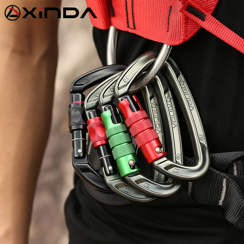 Xinda Hua Series Outdoor Mountaineering and Climbing D-Shaped Load-Bearing Carabiner for Safety and Climbing Gear
