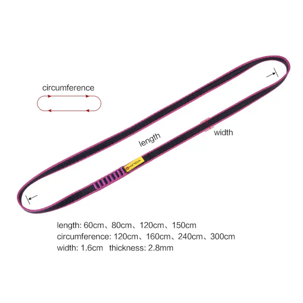 Xinda Climbing Sling 22kN Nylon Webbing UIAA CE Certified Anchor Strap