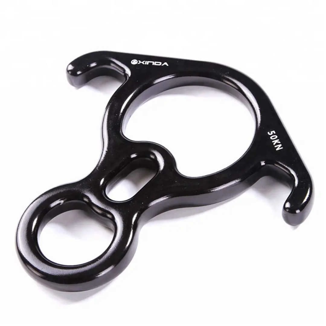 Xinda Figure 8 Descender 50kN Aluminum Belay Device Rescue Rappel Gear