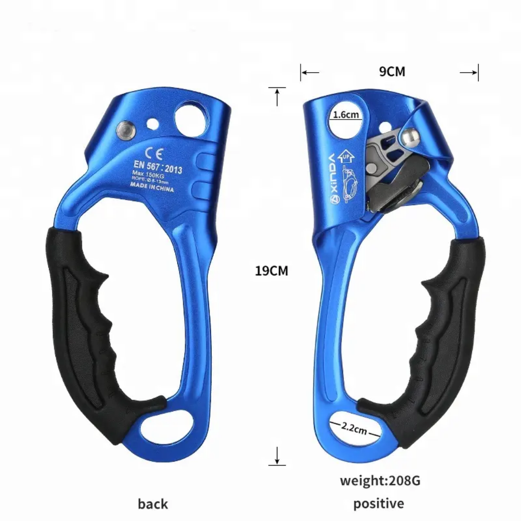 Xinda Climbing Ascender 8–13mm Rope 7075 Aluminum Rope Grab Device