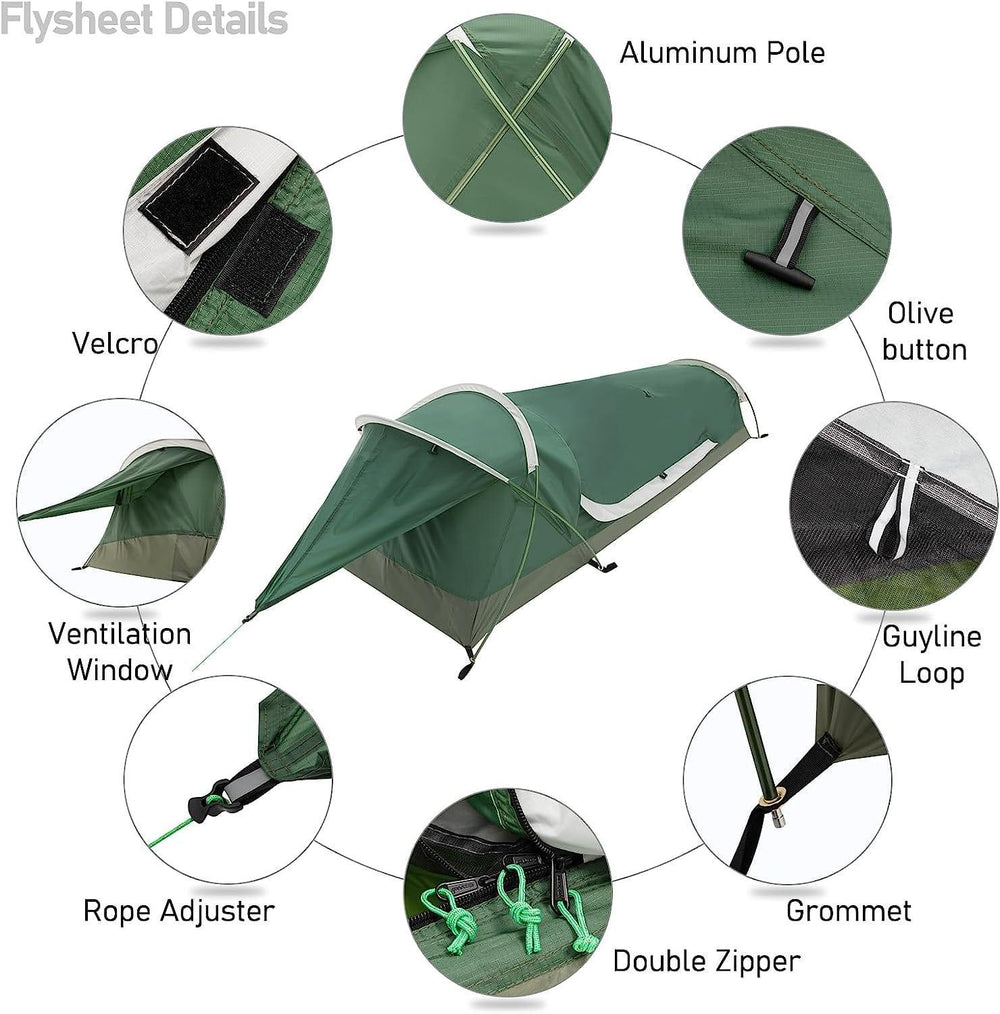 GeerTop backpacking BivyII - 1 Person Ultralight Tent