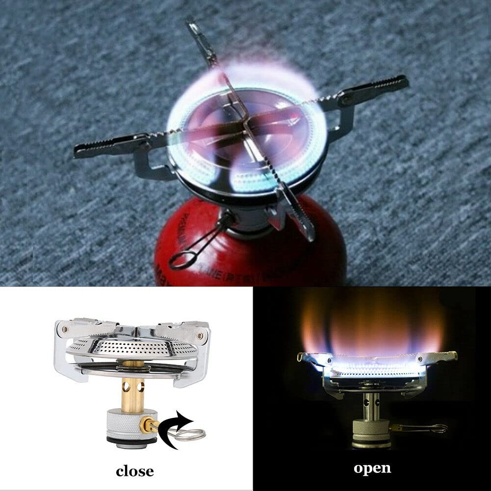 Portable Camping Gas Stove Campsor-412 | Foldable Stainless Steel Backpacking Stove with Carry Bag