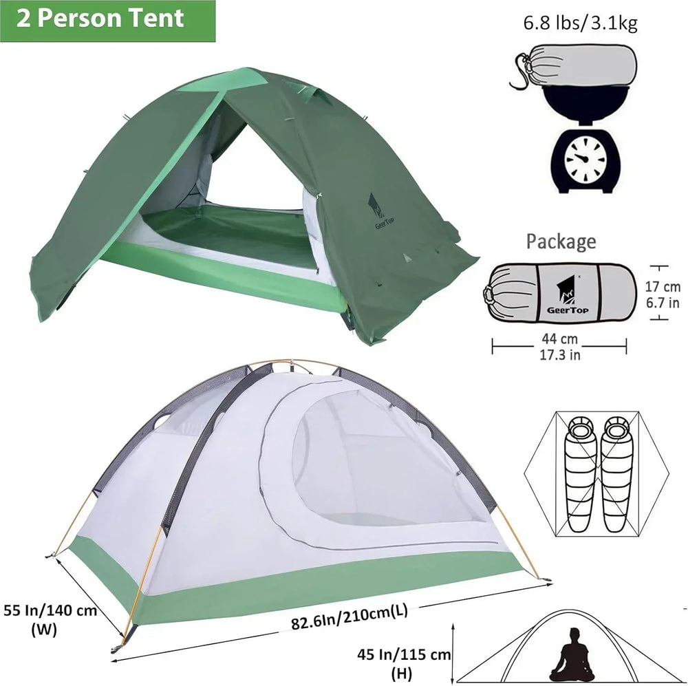 Toproad 2 Person 4 Season Backpacking Tent