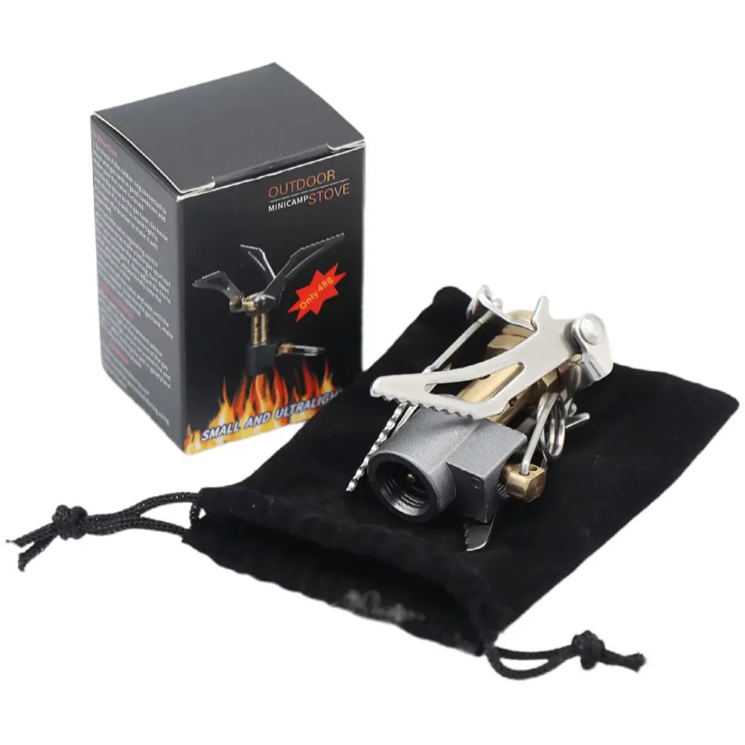 Ultralight Portable Camping Gas Stove 50g | Foldable Mini Backpacking Stove for Hiking, Trekking & Outdoor Cooking