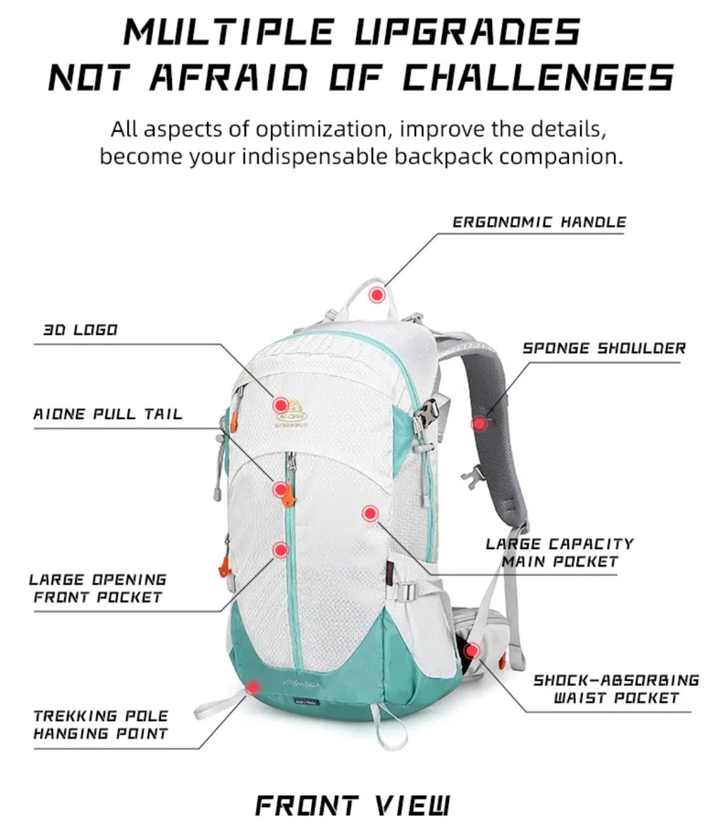 35L Lightweight Waterproof Hiking Backpack | Trekking, Camping & Travel Daypack