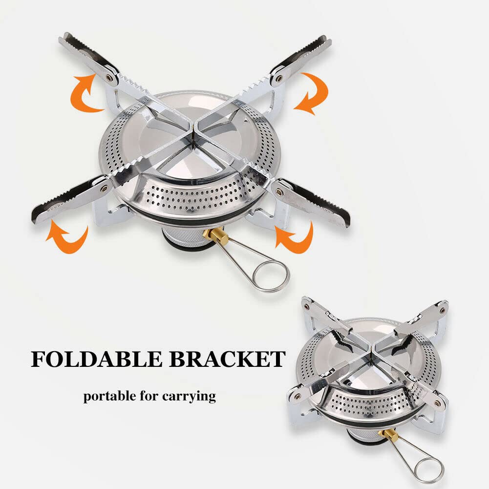Portable Camping Gas Stove Campsor-412 | Foldable Stainless Steel Backpacking Stove with Carry Bag