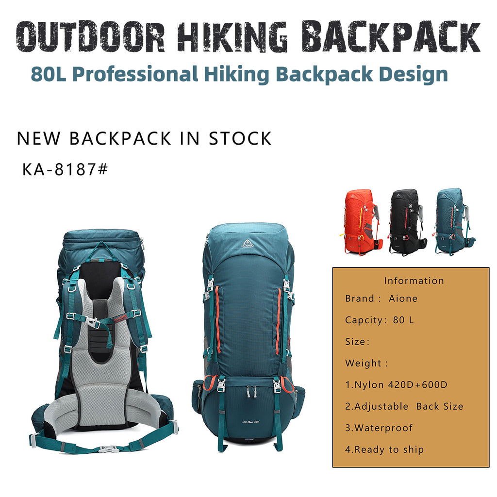 80L Hiking Backpack | Waterproof Trekking & Camping Backpack | AI ONE