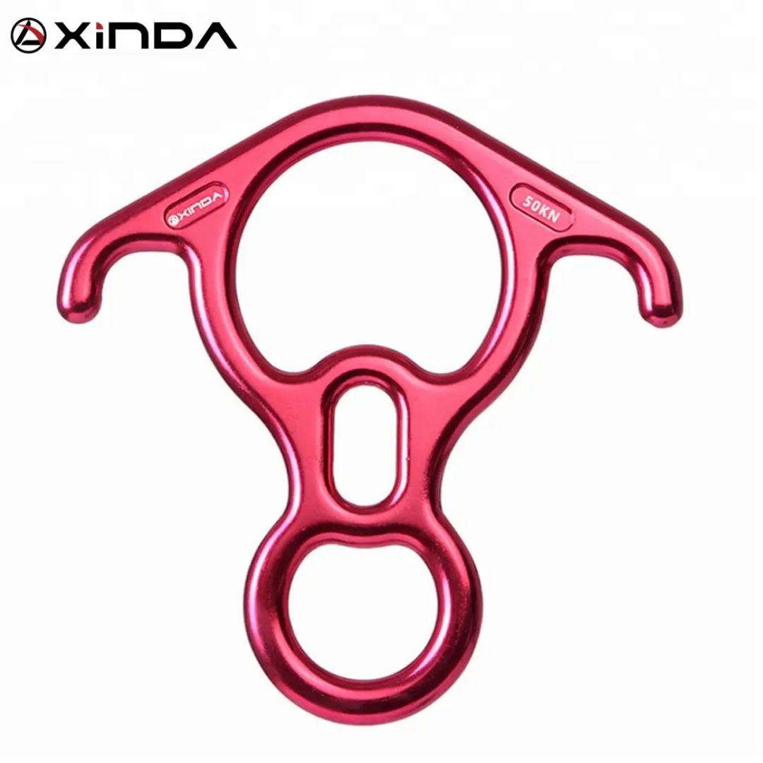 Xinda Figure 8 Descender 50kN Aluminum Belay Device Rescue Rappel Gear