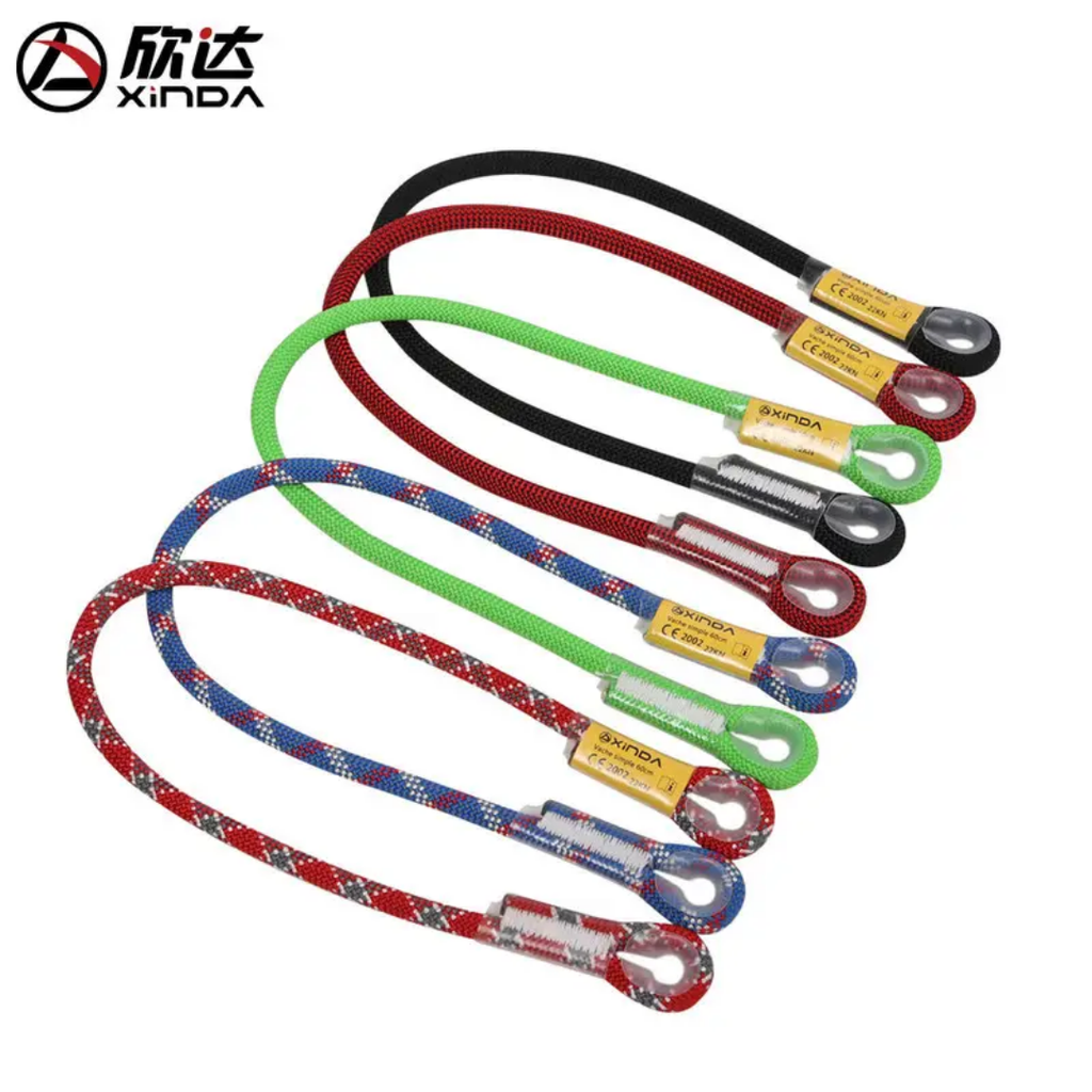 Xinda Outdoor Bull Tail Rope Lanyard Climbing Rappelling Rescue Protection Device Anti-fall Equipment Climbing Tool