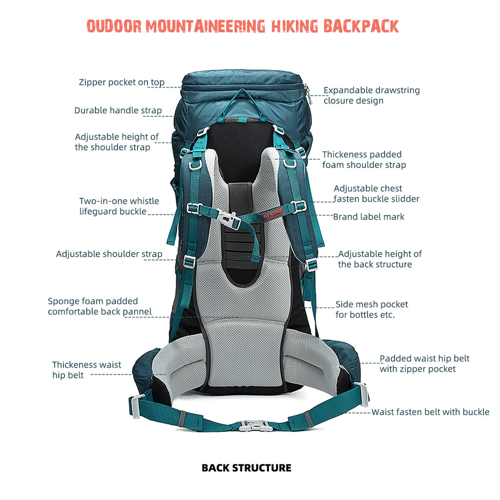 80L Hiking Backpack | Waterproof Trekking & Camping Backpack | AI ONE