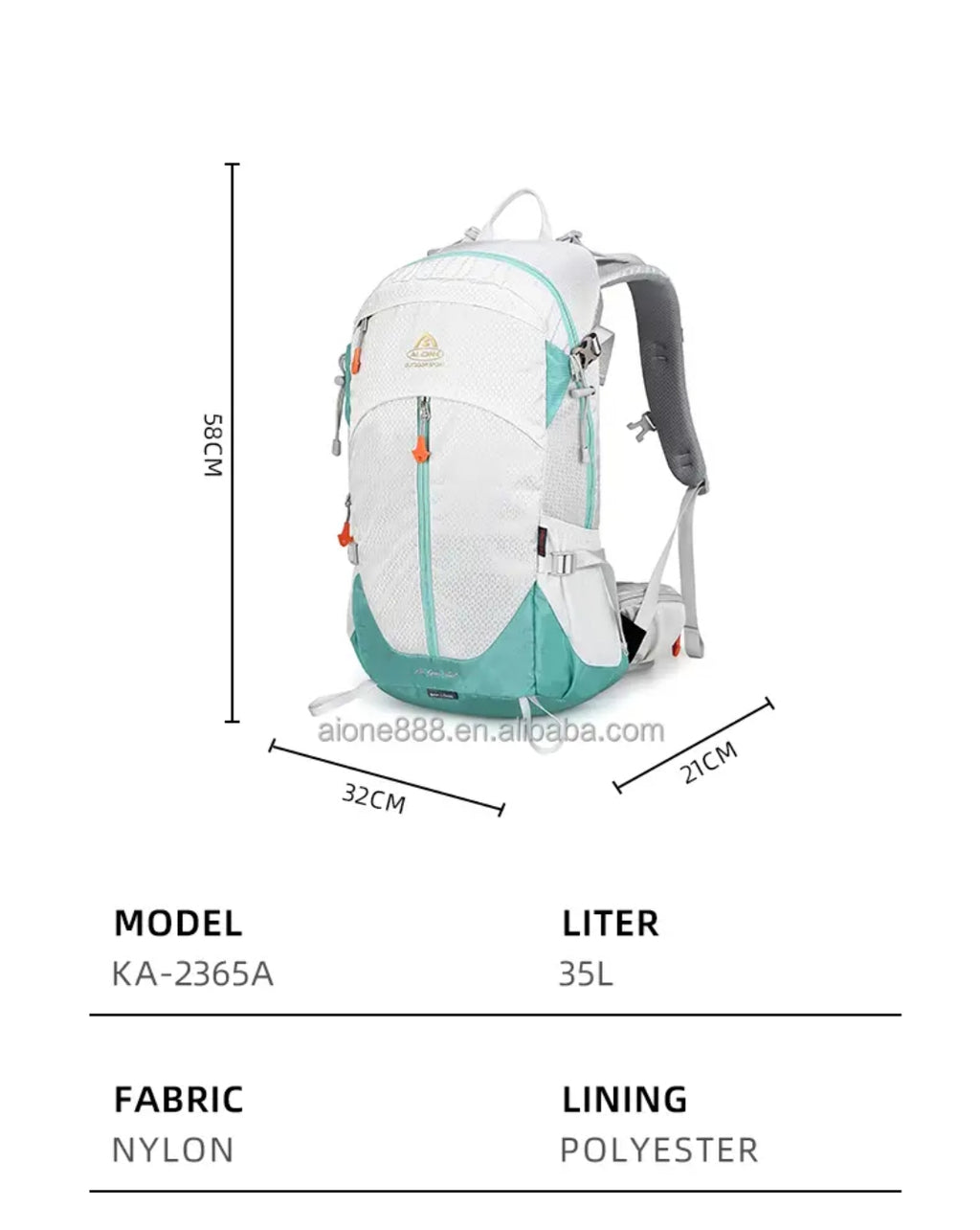 35L Lightweight Waterproof Hiking Backpack | Trekking, Camping & Travel Daypack