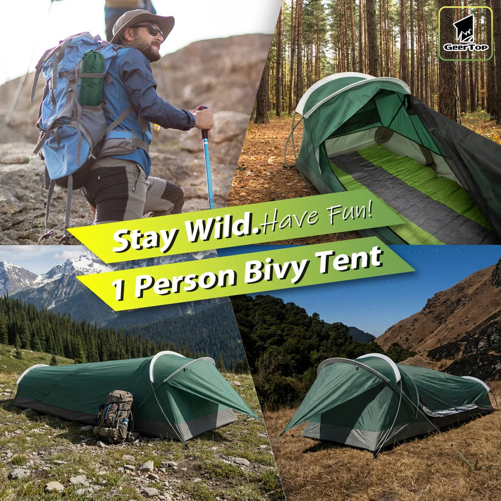 GeerTop backpacking BivyII - 1 Person Ultralight Tent