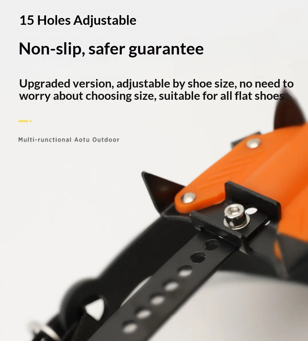 Adjustable 10-Point Ice Cleats | Anti-Slip Crampons for Hiking, Snow & Ice Walking | Fits EU 35–45 Shoes