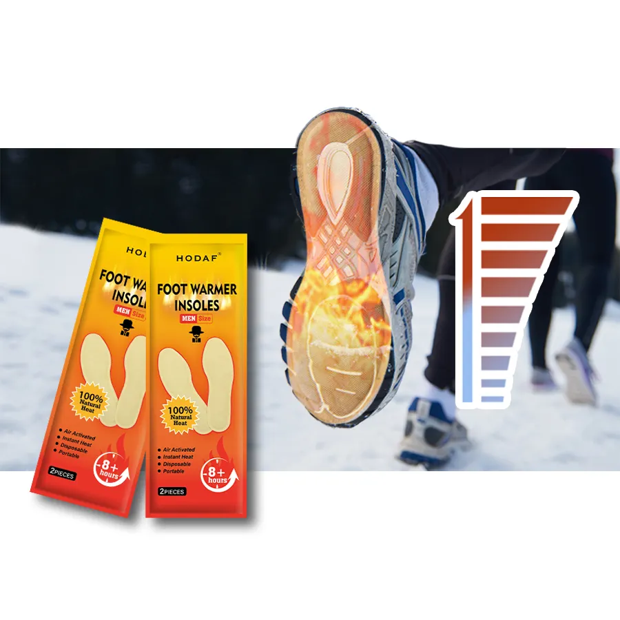 Insole Foot Warmers - Long Lasting Safe Natural Odorless Air Activated Warmers - Up to 9 Hours of Heat