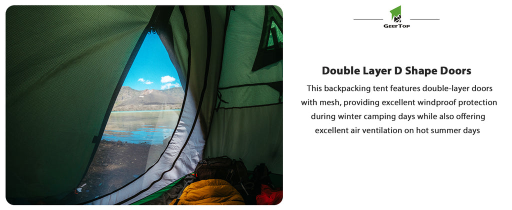 Toproad 2 Person 4 Season Backpacking Tent